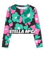 Stella McCartney Kids sweat à fleurs imprimées - Vert