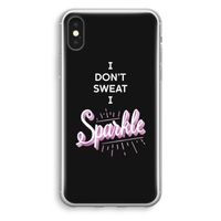 Sparkle quote: iPhone X Transparant Hoesje - thumbnail