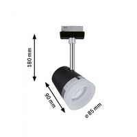 Paulmann Cone 230V-railsysteem lamp URail GU10 Zwart (mat), Chroom - thumbnail