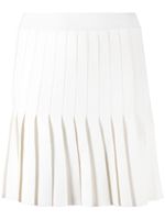 SANDRO pleated crepe miniskirt - Blanc