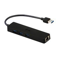 i-tec USB 3.0 Slink 3-Port HUB met Gigabit Ethernet Adapter RJ-45 10/100/1000 Mbps voor Windows MacOS Linux Android