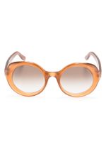 Lapima lunettes de soleil Carlota à monture ovale - Marron