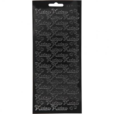 Creotime stickervel zwart Uitnodiging Fins 1 vel