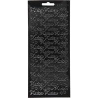 Creotime stickervel zwart Uitnodiging Fins 1 vel