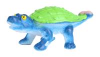 Wild Republic speelfiguur Ankylosaurus 5 cm rubber blauw/groen