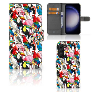 Samsung Galaxy S23 Plus Telefoonhoesje met Pasjes Birds