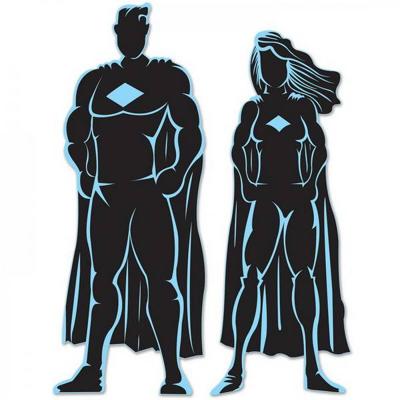 Decoratie Superhelden Silhouettes