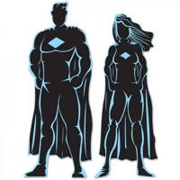 Decoratie Superhelden Silhouettes