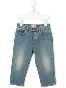 Gucci Kids jean slim à logo imprimé - Bleu