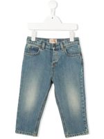 Gucci Kids jean slim à logo imprimé - Bleu - thumbnail