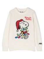 MC2 Saint Barth Kids pull Snoopy Waiting For 10 en maille intarsia - Tons neutres - thumbnail