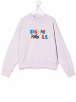 Palm Angels Kids sweat à logo imprimé - Violet - thumbnail