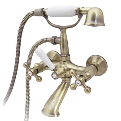 Loqé Luxor meng badkraan met handdouche brons Loqé Luxor meng badkraan met handdouche brons