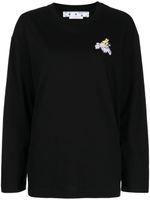 Off-White sweat en coton à motif Floral Arrows - Noir