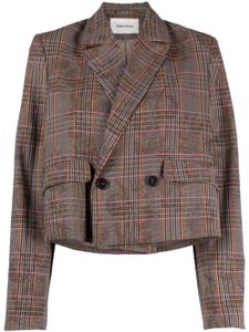 Henrik Vibskov blazer crop Malin à boutonnière croisée - Marron