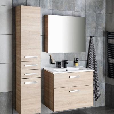 Aqualine Vega spiegelkast 80x70x18cm 2 deuren eiken Aqualine Vega spiegelkast 80x70x18cm 2 deuren eiken