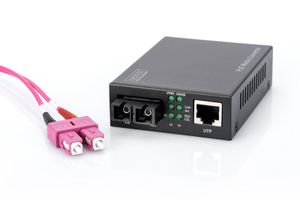 Digitus DN-82160 netwerk media converter 1000 Mbit/s 1310 nm Single-mode Zwart