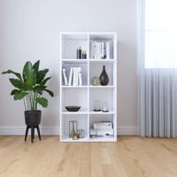 vidaXL Boekenkast/dressoir 66x30x130 cm spaanplaat wit