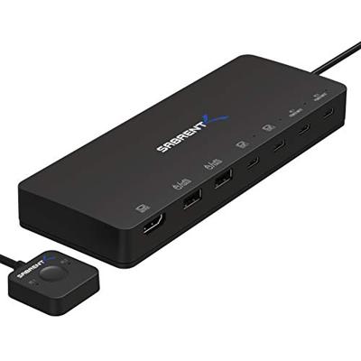 SABRENT 2-poorts USB Type-C KVM-switch met 60 Watt stroomvoorziening (USB-KCPD)