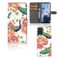 Telefoonhoesje met Pasjes voor Motorola Moto E22 | E22i Pink Peacock