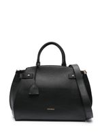 Coccinelle logo-stamp leather bag - Noir