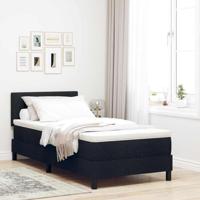 vidaXL Boxspringbed met matras & LED zwart 80x200 cm stof