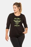 Ulla Popken Shirt, pailletten, ronde hals, 3/4 mouwen - Grote Maten