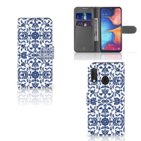 Samsung Galaxy A20e Hoesje Flower Blue