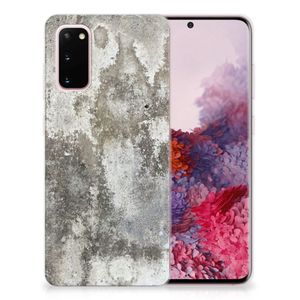 Samsung Galaxy S20 TPU Siliconen Hoesje Beton Print