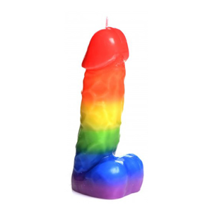 XR Brands Pride Pecker - Rainbow Drip Candle