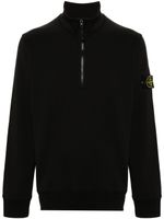 Stone Island sweat zippé à patch Compass - Noir