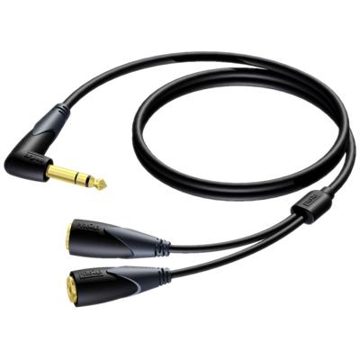 Procab CLA720 Classic 1.5 meter stereo jack naar 2x stereo jack Procab CLA720 Classic 1.5 meter stereo jack naar 2x stereo jack