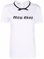 Miu Miu t-shirt à logo imprimé - Blanc - thumbnail