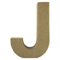 Papier mache letter J - thumbnail