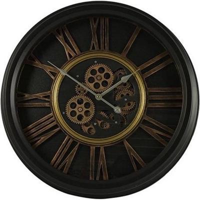 Wandklok Grant tandwiel zwart - Ø 52cm - Metaal Wandklok Grant tandwiel zwart - Ø 52cm - Metaal