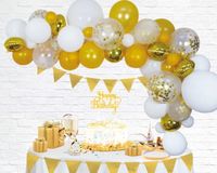 Luxe Ballon Decoratie Set Goud - thumbnail