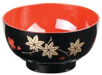 Zwarte plastic kom - Lacquerware - 11.5 x 6.5cm