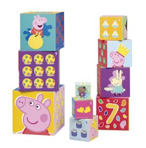 Peppa Pig Stapelkubus met 10 Blokken