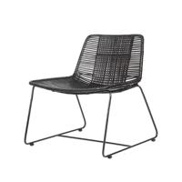 Label51 Fauteuil Jax - Zwart - Rotan