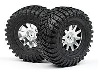 Mounted maxxis d tires/mk.10 wheel (matte chrome/2pcs)