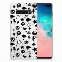 Silicone Back Case Samsung Galaxy S10 Plus Silver Punk - thumbnail