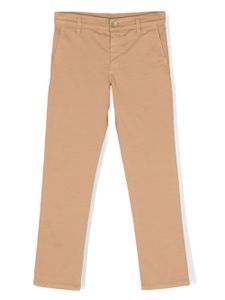 Dolce & Gabbana Kids pantalon de jogging à plaque logo - Marron