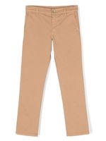 Dolce & Gabbana Kids pantalon de jogging à plaque logo - Marron - thumbnail