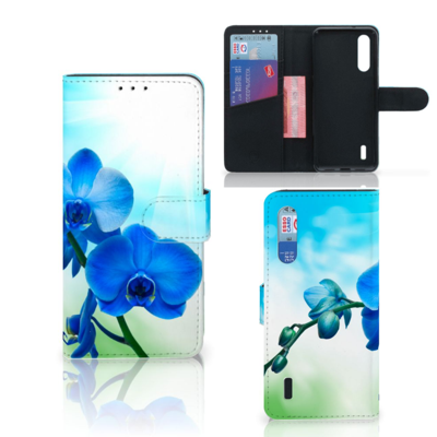 Xiaomi Mi 9 Lite Hoesje Orchidee Blauw - Cadeau voor je Moeder Xiaomi Mi 9 Lite Hoesje Orchidee Blauw - Cadeau voor je Moeder
