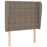 vidaXL Hoofdbord met randen 103x23x118/128 cm stof taupe