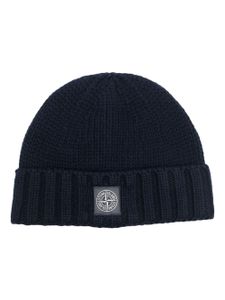 Stone Island bonnet à patch logo - Bleu