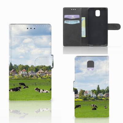 Samsung Galaxy Note 3 Telefoonhoesje met Pasjes Koeien Samsung Galaxy Note 3 Telefoonhoesje met Pasjes Koeien