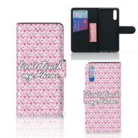 Huawei P20 Portemonnee Hoesje Flowers Pink DTMP