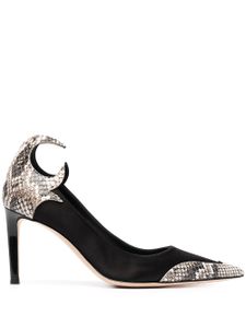 Giuseppe Zanotti escarpins à effet peau de serpent - Noir