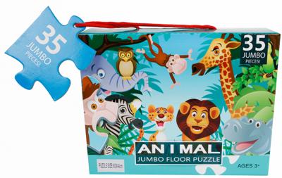 Toys Amsterdam vloerpuzzel Jungle junior 60 cm 35-delig